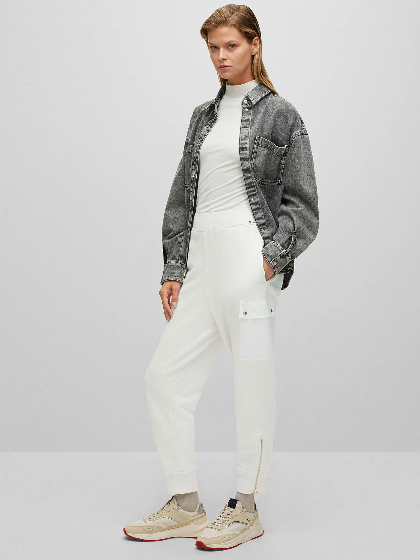 BOSS | Rollkragenpullover EMATA | weiss